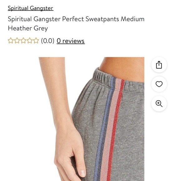 NWT RARE! Spiritual Gangster Rainbow Pride Knit Joggers w/unique color pattern - Picture 4 of 12